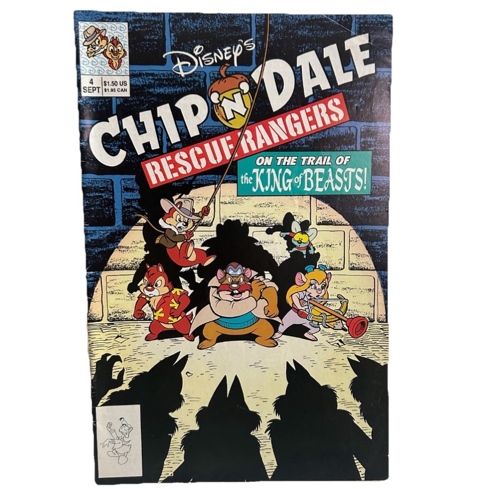 Vintage 1990 Disney Chip 'n Dale Rescue Rangers Comic Book No 4 King of Beasts